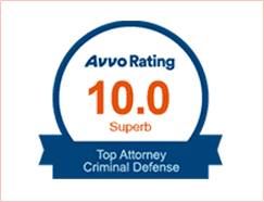 AVVO rating 10.0 Superb Top Attorney Criminal Defense